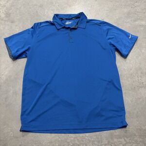 Nike Golf Mens Polo Shirt Royal Blue Dri-Fit Tour Performance Casual Sz‎ XL